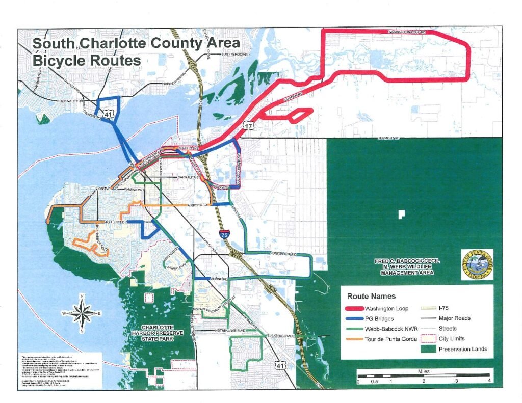 Punta Gorda cycling routes map
Sunseeker